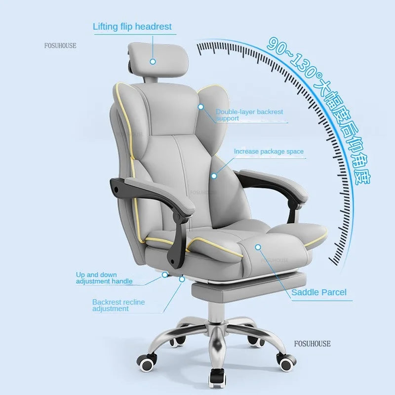 American Lifting Office Chairs European Backrest Computer Chair Simple Office Furniture Home Gaming Chair Swivel Ergonomic Seat